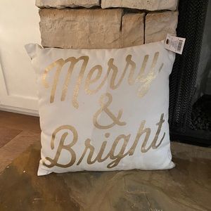 Merry & Bright Christmas Pillow